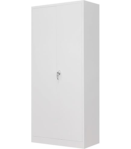 Amazon.co.jp: スチール書庫 高さ180 幅80 鍵付き 両開き書庫 書類保管